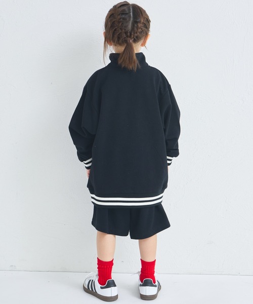 pairmanon(ペアマノン)の「【サラッとスウェット】ユニセックス 刺繍入り ハーフジップ&ハーフパンツ セットアップ(セットアップ・キッズ・オレンジ系その他/ブラック/グレー・90/100/110/120/130/140/150)」の17枚目の写真