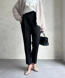 Chez toi | 【セレモニー対応可】フロッキードットテーパードパンツ(その他パンツ)