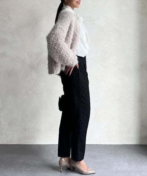 Chez toi（シェトワ）の「【セレモニー対応可】フロッキードットテーパードパンツ（その他パンツ・レディース・ベージュ/ネイビー/ブラック・FREE）」の11枚目の写真