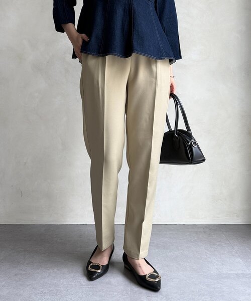 Chez toi（シェトワ）の「【セレモニー対応可】フロッキードットテーパードパンツ（その他パンツ・レディース・ベージュ/ネイビー/ブラック・FREE）」の13枚目の写真