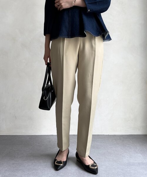 Chez toi（シェトワ）の「【セレモニー対応可】フロッキードットテーパードパンツ（その他パンツ・レディース・ベージュ/ネイビー/ブラック・FREE）」の14枚目の写真