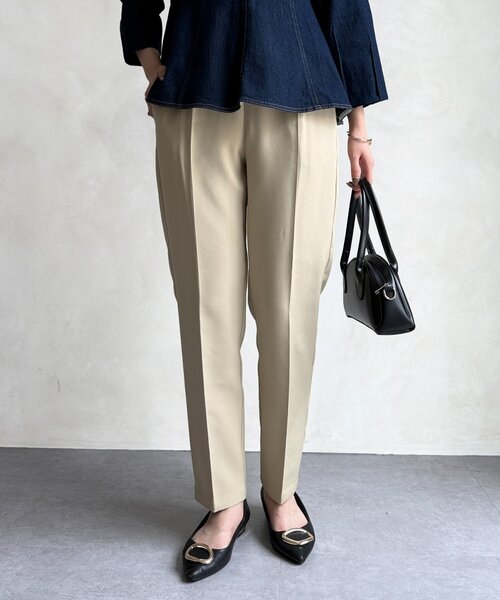 Chez toi（シェトワ）の「【セレモニー対応可】フロッキードットテーパードパンツ（その他パンツ・レディース・ベージュ/ネイビー/ブラック・FREE）」の15枚目の写真