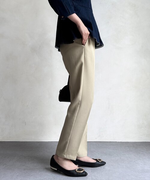 Chez toi（シェトワ）の「【セレモニー対応可】フロッキードットテーパードパンツ（その他パンツ・レディース・ベージュ/ネイビー/ブラック・FREE）」の16枚目の写真