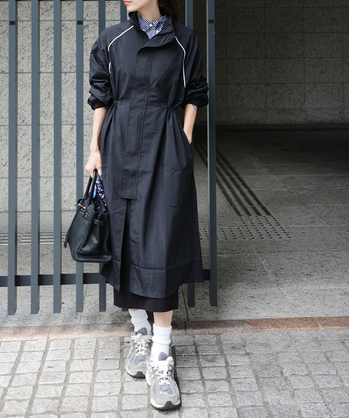 セール】ロングウィンブレジャケット（ナイロンジャケット）｜Mela