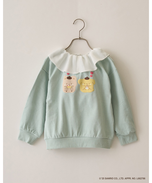 Lycee mine（リセマイン）の「【スタジオハヌル×サンリオキャラクターズ】【どちらが前でもOK】アソート衿付きスウェット（スウェット・キッズ・ピンク/ミント/サックスブルー・120cm/110cm/130cm/100cm/140cm）」の7枚目の写真