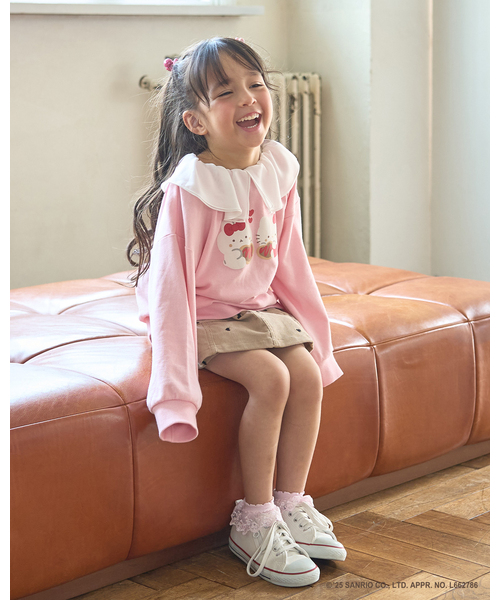 Lycee mine（リセマイン）の「【スタジオハヌル×サンリオキャラクターズ】【どちらが前でもOK】アソート衿付きスウェット（スウェット・キッズ・ピンク/ミント/サックスブルー・120cm/110cm/130cm/100cm/140cm）」の22枚目の写真