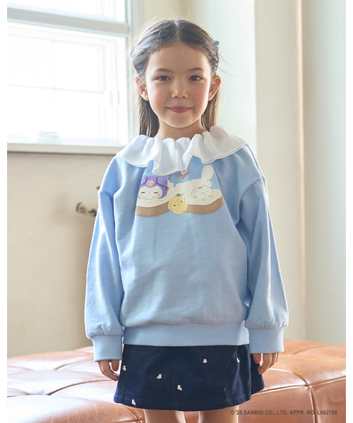 Lycee mine（リセマイン）の「【スタジオハヌル×サンリオキャラクターズ】【どちらが前でもOK】アソート衿付きスウェット（スウェット・キッズ・ピンク/ミント/サックスブルー・120cm/110cm/130cm/100cm/140cm）」の12枚目の写真