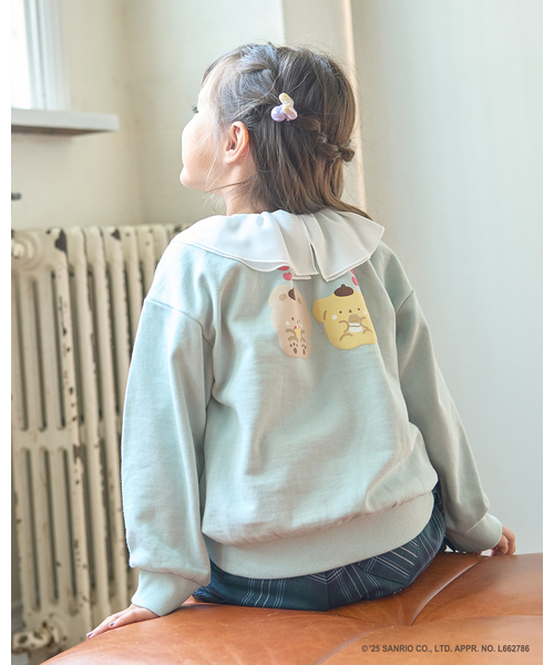 Lycee mine（リセマイン）の「【スタジオハヌル×サンリオキャラクターズ】【どちらが前でもOK】アソート衿付きスウェット（スウェット・キッズ・ピンク/ミント/サックスブルー・120cm/110cm/130cm/100cm/140cm）」の6枚目の写真