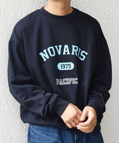 SHIPS any(シップス エニィ)の「SHIPS any: any city カレッジライク プリント&刺繍 リラックス スウェット◇(スウェット・メンズ・ブラック/ホワイト/ネイビー・LARGE/MEDIUM/SMALL)」の3枚目の写真