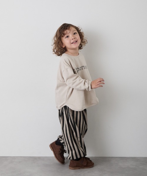 riziere（リジェール）の「サスペンダー付きストライプバルーンシルエットパンツ（その他パンツ・キッズ・ブラック・110/100/90/140/130/120）」の3枚目の写真