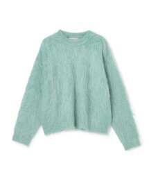 アルパカシャギー クルーネック プルオーバー