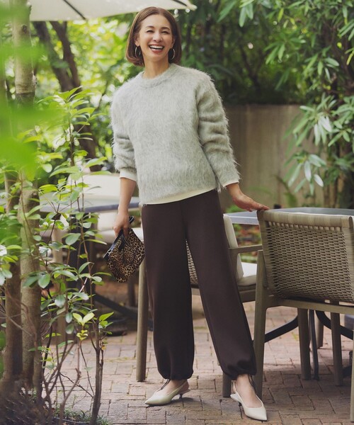 セール】アルパカシャギー クルーネック プルオーバー（ニット