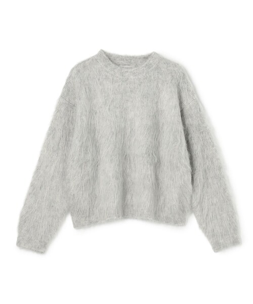 UNFILO(アンフィーロ)の「アルパカシャギー クルーネック プルオーバー(ニット/セーター・レディース・グレー系/ベージュ系/ライトグレー系/グリーン系・X-LARGE)」の11枚目の写真