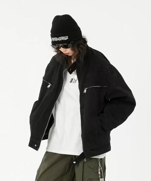 almo（アルモ）の「【LAMPOON】デニムシングルライダースジャケット（ライダースジャケット・レディース・ブラック/グレー・X-LARGE/LARGE/MEDIUM）」の5枚目の写真