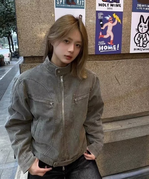 almo（アルモ）の「【LAMPOON】デニムシングルライダースジャケット（ライダースジャケット・レディース・ブラック/グレー・X-LARGE/LARGE/MEDIUM）」の10枚目の写真