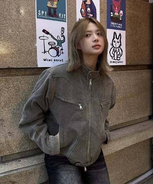 almo（アルモ）の「【LAMPOON】デニムシングルライダースジャケット（ライダースジャケット・レディース・ブラック/グレー・X-LARGE/LARGE/MEDIUM）」の12枚目の写真