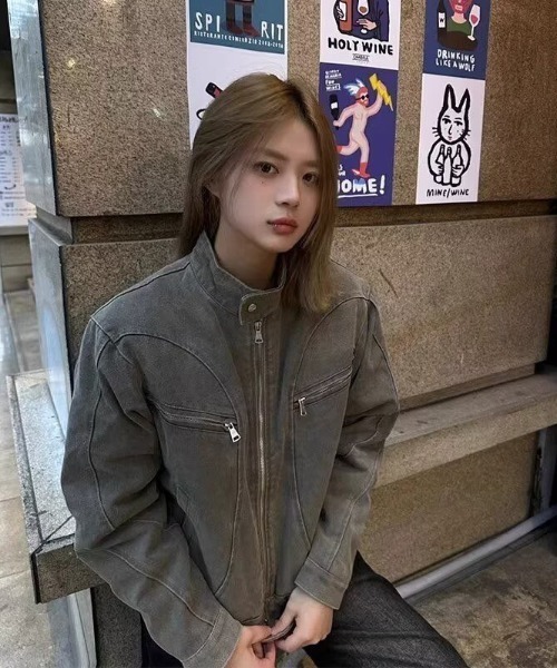 almo（アルモ）の「【LAMPOON】デニムシングルライダースジャケット（ライダースジャケット・レディース・ブラック/グレー・X-LARGE/LARGE/MEDIUM）」の13枚目の写真