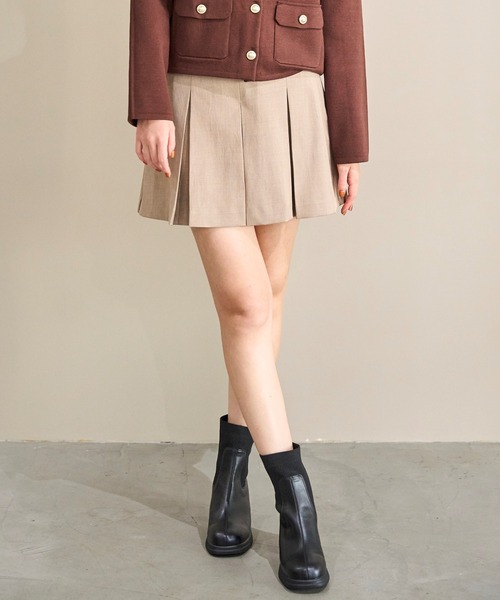 31 Sons de mode（トランテアン　ソン　ドゥ　モード）の「ベルト付きタックスカショーパン（その他パンツ・レディース・ベージュ/ブラウン系/グレー・S/M）」の6枚目の写真