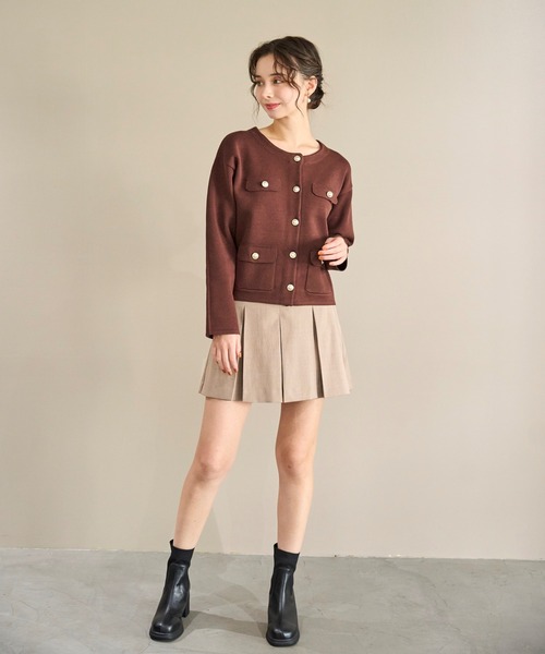 31 Sons de mode（トランテアン　ソン　ドゥ　モード）の「ベルト付きタックスカショーパン（その他パンツ・レディース・ベージュ/ブラウン系/グレー・S/M）」の5枚目の写真