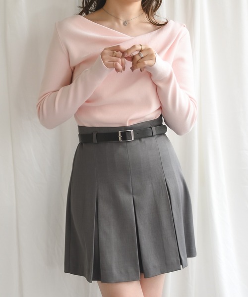 31 Sons de mode（トランテアン　ソン　ドゥ　モード）の「ベルト付きタックスカショーパン（その他パンツ・レディース・グレー/ブラウン系/ベージュ・S/M）」の18枚目の写真