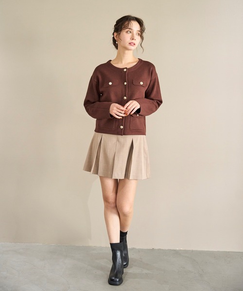 31 Sons de mode（トランテアン　ソン　ドゥ　モード）の「ベルト付きタックスカショーパン（その他パンツ・レディース・ベージュ/ブラウン系/グレー・S/M）」の17枚目の写真