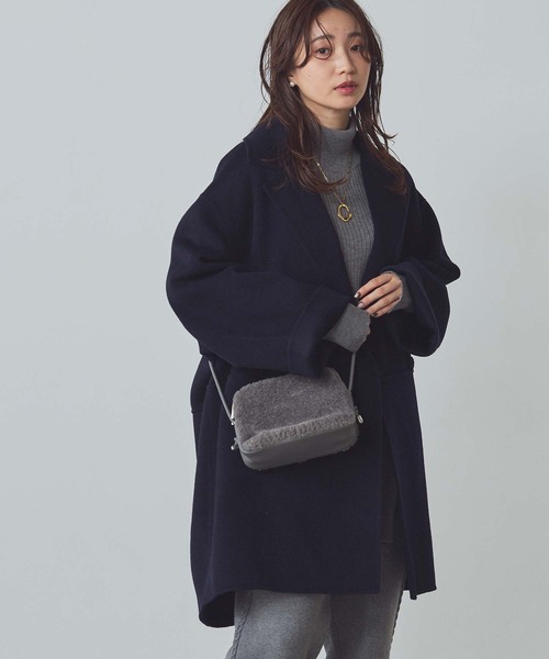 Gready Brilliant(グレディブリリアン)の「Wフェイス大衿ダブルコート(チェスターコート・レディース・グレー/ネイビー・38)」の11枚目の写真