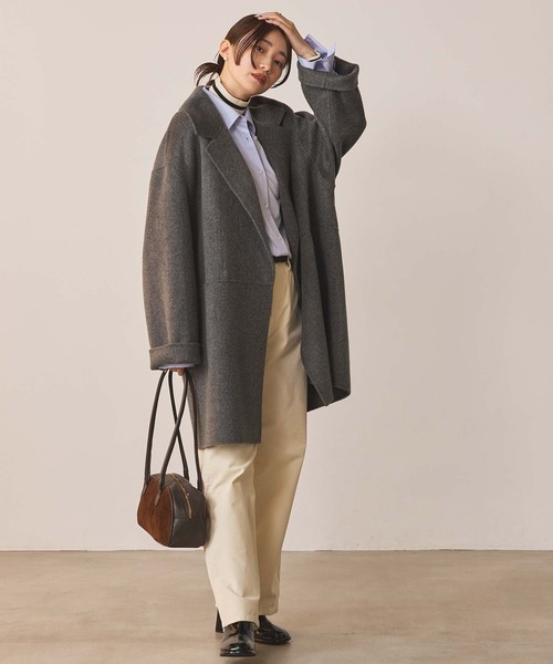 Gready Brilliant(グレディブリリアン)の「Wフェイス大衿ダブルコート(チェスターコート・レディース・グレー/ネイビー・38)」の22枚目の写真