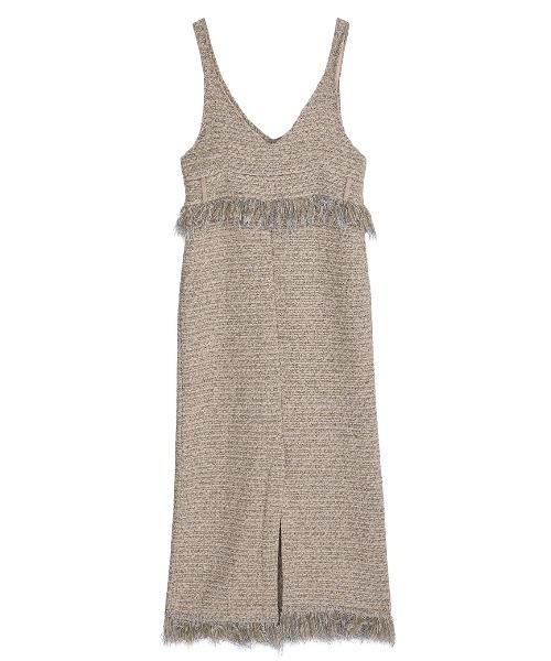 【自宅試着のみ】San Rocco Tweed Knit Dress Buy Vanilla Short Knit Dress for Woman Online - Sandro KSA