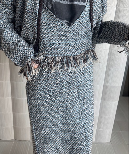 UND TWEED JUMPER SKIRT KNIT DRESS（ワンピース）｜Ameri（アメリ）の