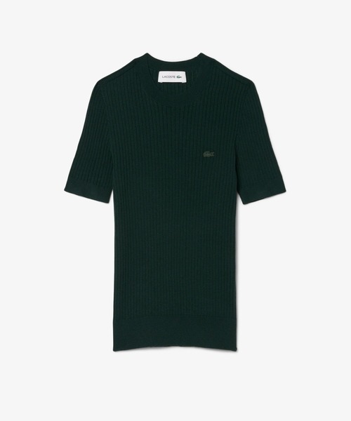 ラコステ（LACOSTE）/3Dニッティングショートスリーブメリノウールセーター 3Dニッティングショートスリーブメリノウールセーター（ニット