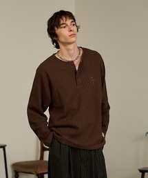 Forte（フォルテ）（フォルテ）の「Thermal Texture Henley Top/サーマルテクッスチャーヘンリーネックトップ（Tシャツ/カットソー）」