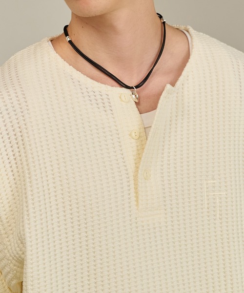 Forte(フォルテ)(フォルテ)の「Thermal Texture Henley Top/サーマルテクッスチャーヘンリーネックトップ(Tシャツ/カットソー・メンズ・アイボリー/ブラウン/グレー・MEDIUM/LARGE)」の13枚目の写真
