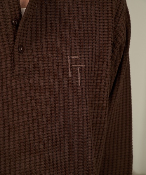 Forte(フォルテ)(フォルテ)の「Thermal Texture Henley Top/サーマルテクッスチャーヘンリーネックトップ(Tシャツ/カットソー・メンズ・アイボリー/ブラウン/グレー・MEDIUM/LARGE)」の18枚目の写真