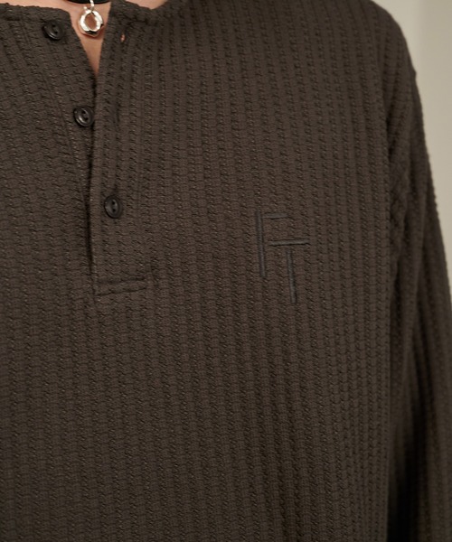 Forte(フォルテ)(フォルテ)の「Thermal Texture Henley Top/サーマルテクッスチャーヘンリーネックトップ(Tシャツ/カットソー・メンズ・アイボリー/ブラウン/グレー・MEDIUM/LARGE)」の21枚目の写真