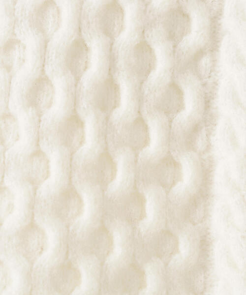 N.（N. Natural Beauty Basic）（エヌエヌナチュラルビューティーベーシック）の「ベーシックケーブルニット（ニット/セーター・レディース・オフホワイト/ピンク/ブラウン・MEDIUM）」の18枚目の写真