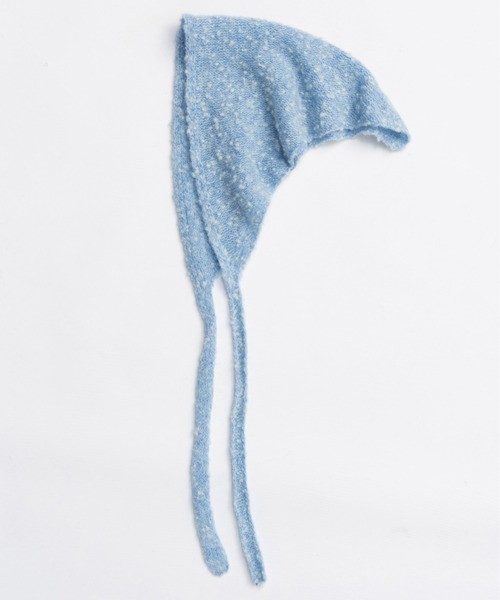MAISON SPECIAL(メゾンスペシャル)の「Slub Knit Babushka / スラブニットバブーシュカ(ストール/ショール・レディース・ブラック/ブルー/グレー・FREE)」の9枚目の写真