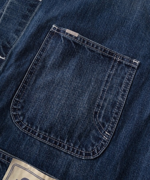 UNIVERSAL OVERALL（ユニバーサルオーバーオール）の「【92】【UNIVERSAL OVERALL/ユニバーサルオーバーオール】 デニムカバーオール／デニムジャケット／アメカジ（カバーオール・メンズ・ブルー・M/L/XL）」の4枚目の写真