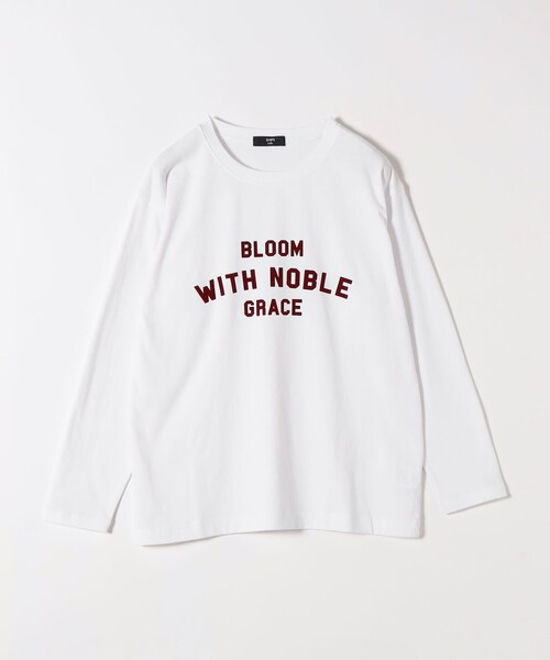 SHIPS Colors:〈洗濯機可能〉フロッキー プリント ロゴTシャツ（ロンT