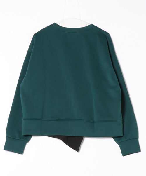 BITTOKO（ビットコ）の「異素材MIXTシャツ（Tシャツ/カットソー・レディース・グリーン/ベージュ/ブラック・FREE）」の4枚目の写真