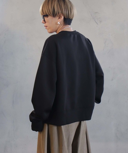 BITTOKO（ビットコ）の「異素材MIXTシャツ（Tシャツ/カットソー・レディース・グリーン/ベージュ/ブラック・FREE）」の14枚目の写真