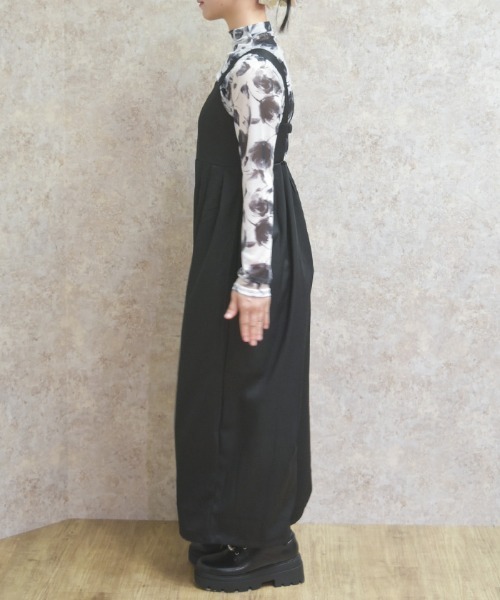 axes femme（アクシーズファム）の「サロペット（サロペット/オーバーオール・レディース・ブラック/グレー・FREE）」の4枚目の写真