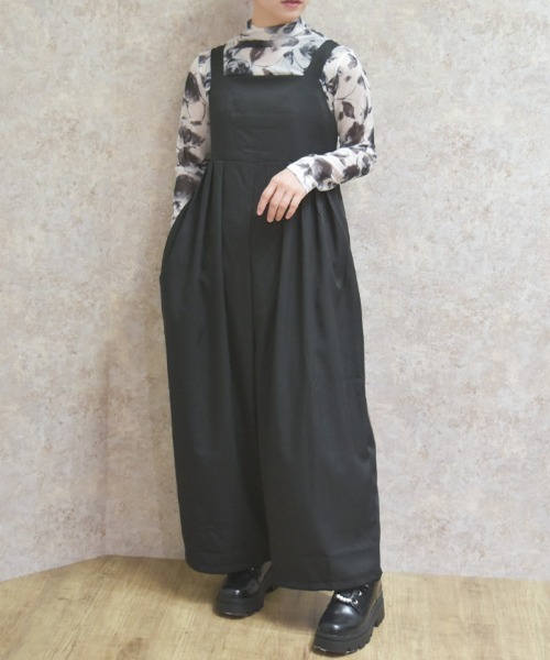 axes femme（アクシーズファム）の「サロペット（サロペット/オーバーオール・レディース・ブラック/グレー・FREE）」の6枚目の写真