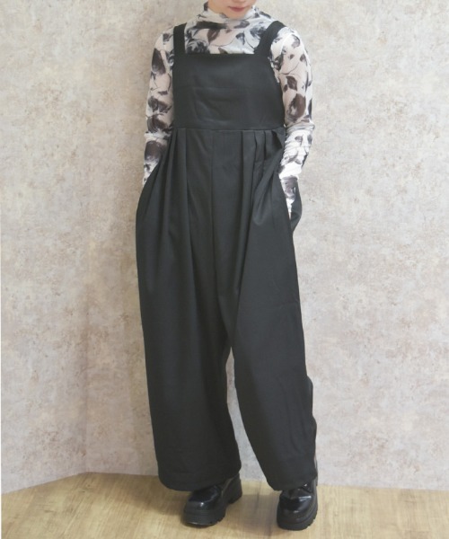 axes femme（アクシーズファム）の「サロペット（サロペット/オーバーオール・レディース・ブラック/グレー・FREE）」の3枚目の写真