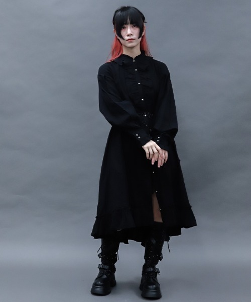 NIBBLE POISON（ニブルポイズン）の「ガーゼフリルシャツワンピース