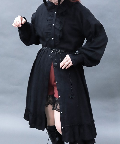 NIBBLE POISON（ニブルポイズン）の「ガーゼフリルシャツワンピース