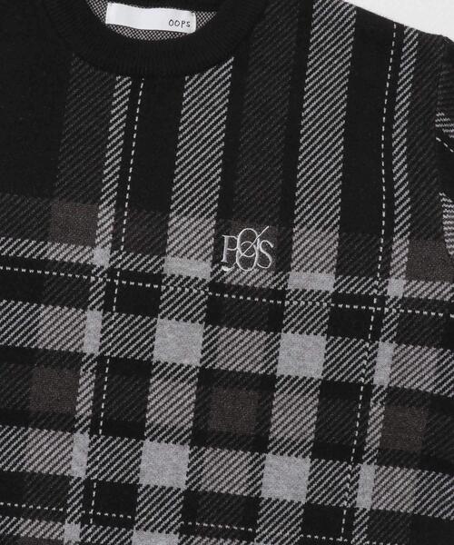 URBAN RESEARCH Sonny Label(アーバンリサーチサニーレーベル)の「OOPS ビッグチェックニット(ニット/セーター・メンズ・グリーン/ベージュ/ブラック・MEDIUM/X-LARGE/LARGE)」の9枚目の写真