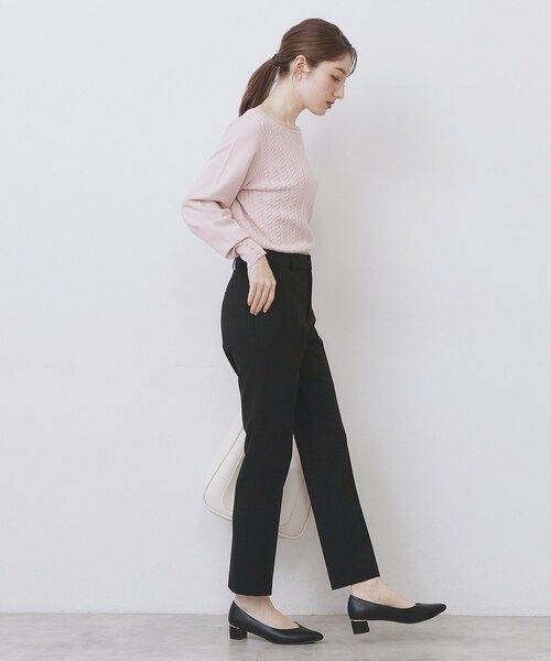 index（インデックス）の「ウォームストレッチテーパードパンツ【洗濯機OK/防シワ/吸湿発熱】《XS～3L》（その他パンツ・レディース・ブラック/ブラウン系その他2/グレー/ナチュラル/ブラック系1・34/36/38/40/42/44）」の13枚目の写真