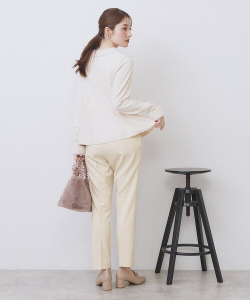 index（インデックス）の「ウォームストレッチテーパードパンツ【洗濯機OK/防シワ/吸湿発熱】《XS～3L》（その他パンツ・レディース・ブラック/ブラウン系その他2/グレー/ナチュラル/ブラック系1・34/36/38/40/42/44）」の17枚目の写真