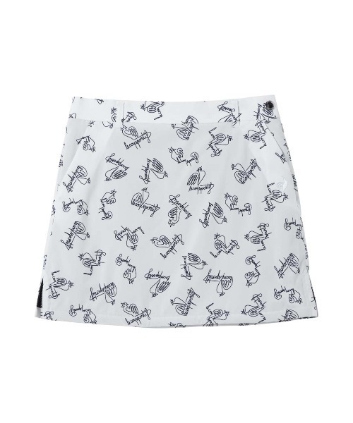 le coq sportif GOLF(ルコックスポルティフゴルフ)の「【le coq sportif GOLF】総柄ウォームスカート ゴルフウェア(スカート・レディース・ホワイト/ネイビー/ホワイト×ネイビー・S/M/L/XL)」の3枚目の写真