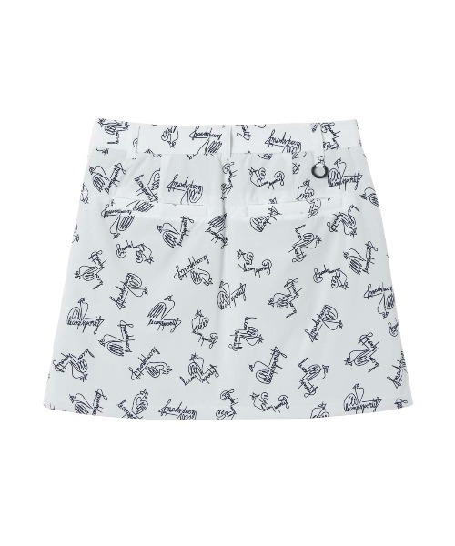 le coq sportif GOLF(ルコックスポルティフゴルフ)の「【le coq sportif GOLF】総柄ウォームスカート ゴルフウェア(スカート・レディース・ホワイト/ネイビー/ホワイト×ネイビー・S/M/L/XL)」の5枚目の写真